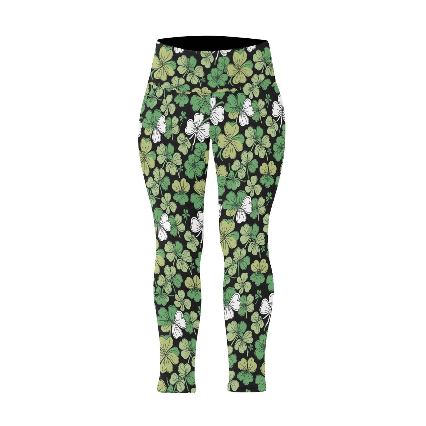 Clover Patch Women's Plus Size High Waited Leggings Women's High Waist Leggings(Plus Size)(ModelL45) - DeRose Seasonal
