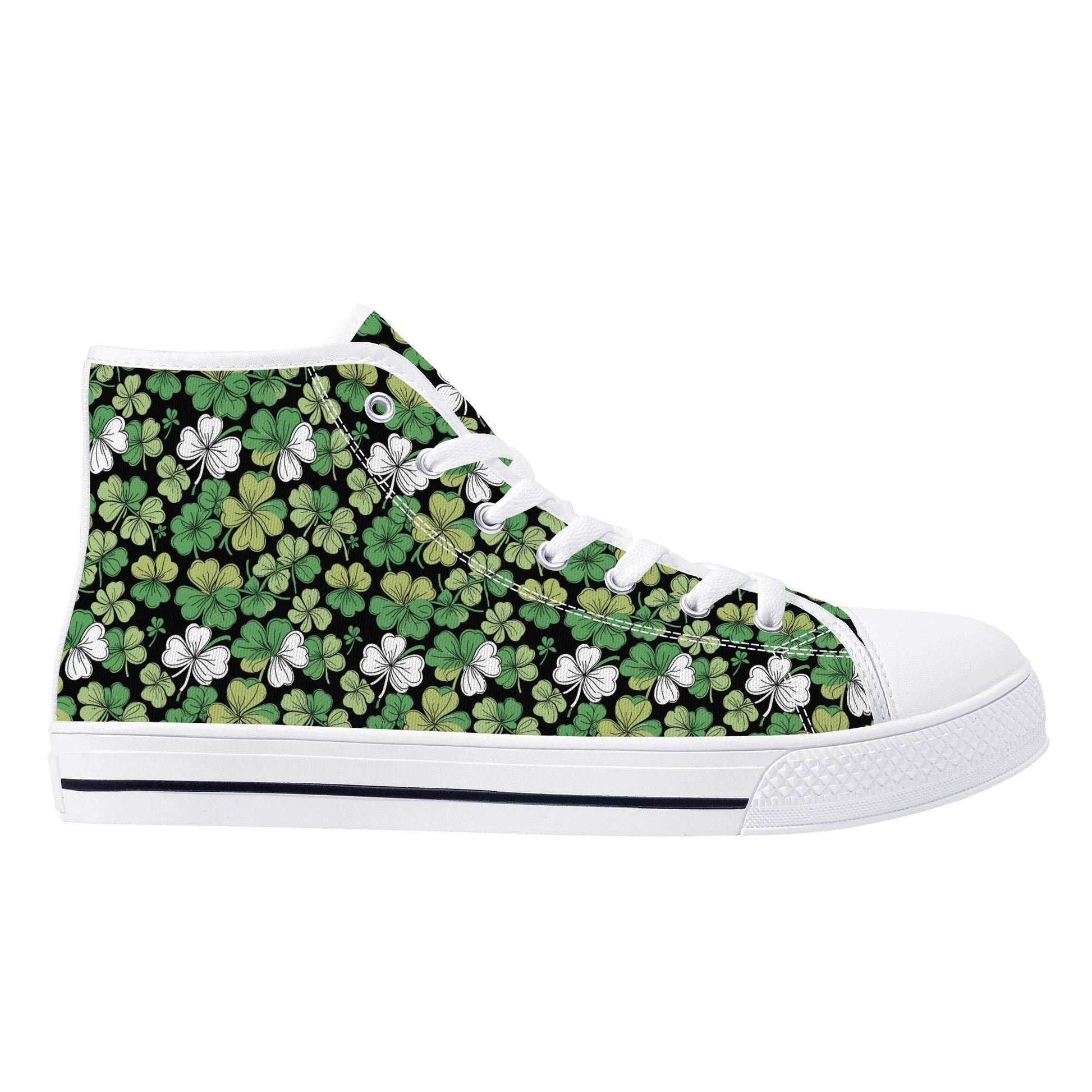Clover Patch Women's High Top Canvas Shoes - DeRose Seasonal