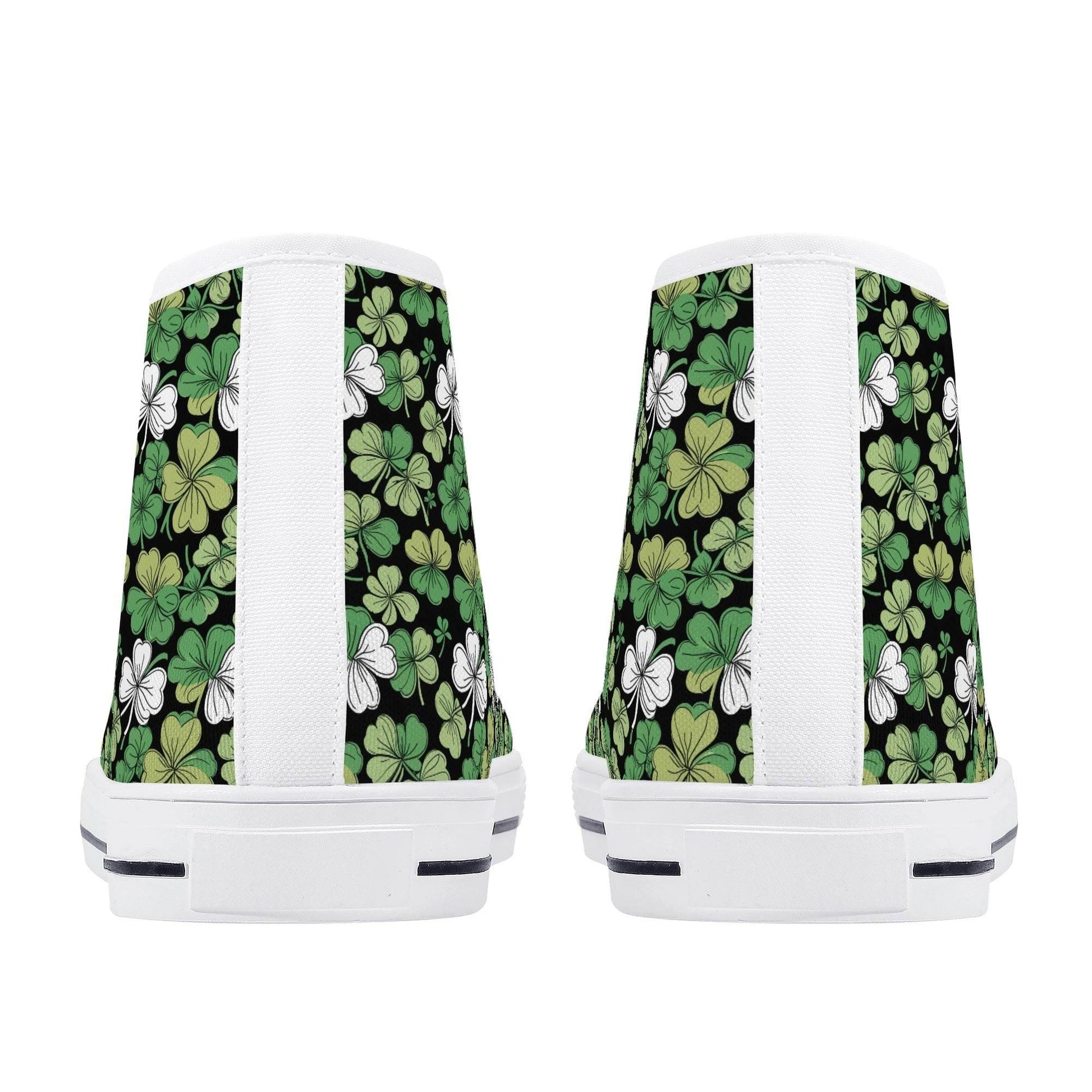 Clover Patch Women's High Top Canvas Shoes - DeRose Seasonal