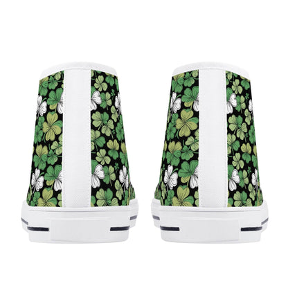 Clover Patch Women's High Top Canvas Shoes - DeRose Seasonal