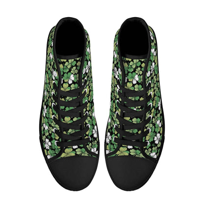Clover Patch Women's High Top Canvas Shoes - DeRose Seasonal