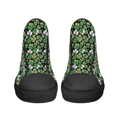 Clover Patch Women's High Top Canvas Shoes - DeRose Seasonal
