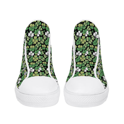 Clover Patch Women's High Top Canvas Shoes - DeRose Seasonal