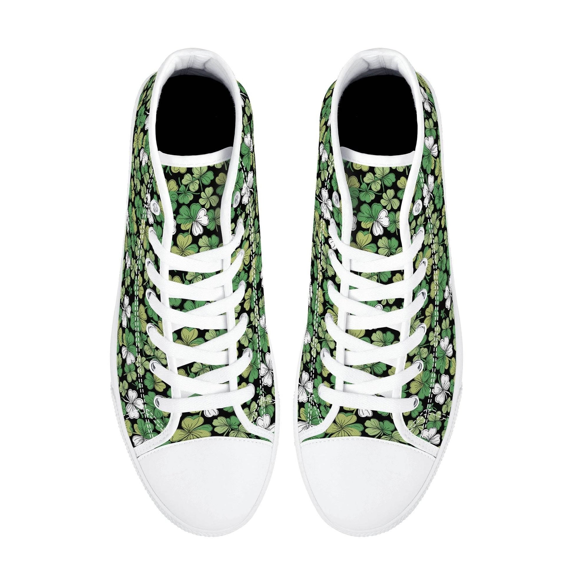 Clover Patch Women's High Top Canvas Shoes - DeRose Seasonal
