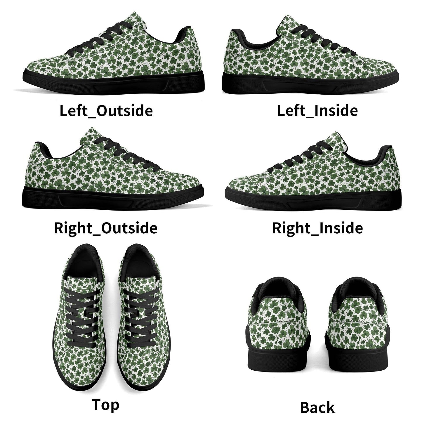 Clovers Adult Lightweight Brand Low Top Leather Shoes - DeRose Seasonal