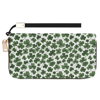 Clovers Leather Women's Zipper Wristlet Wallet - DeRose Seasonal