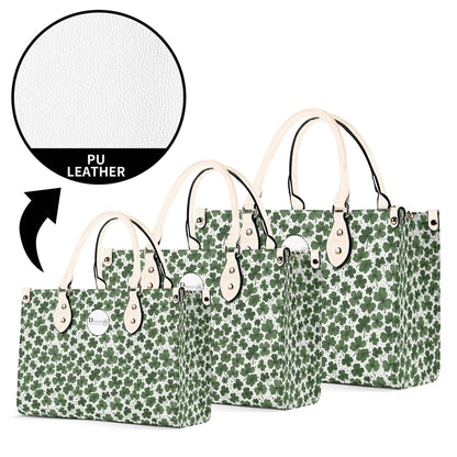 Clovers Luxury Women Leather Handbag (3 sizes) - DeRose Seasonal
