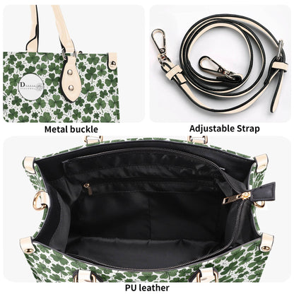 Clovers Luxury Women Leather Handbag (3 sizes) - DeRose Seasonal
