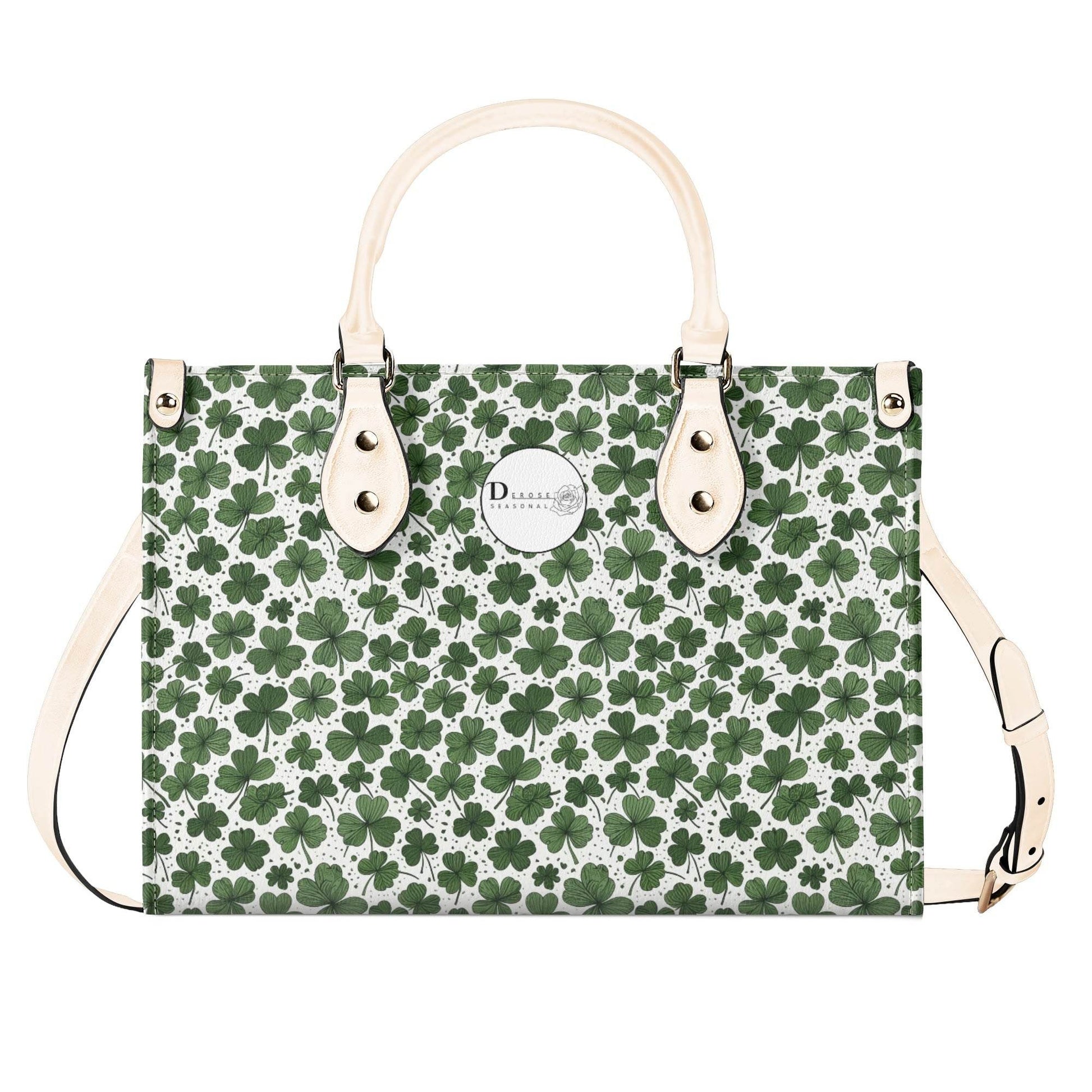 Clovers Luxury Women Leather Handbag (3 sizes) - DeRose Seasonal