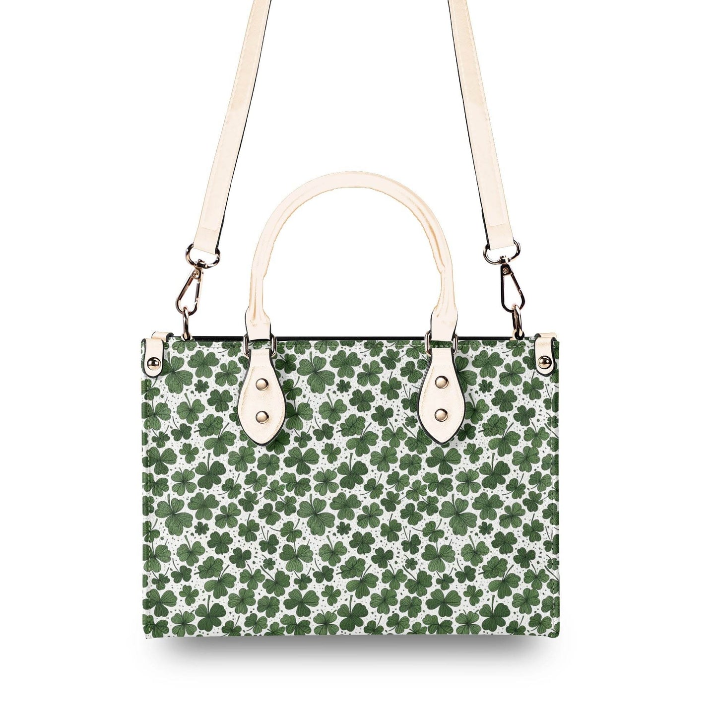 Clovers Luxury Women Leather Handbag (3 sizes) - DeRose Seasonal