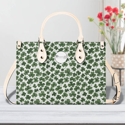 Clovers Luxury Women Leather Handbag (3 sizes) - DeRose Seasonal