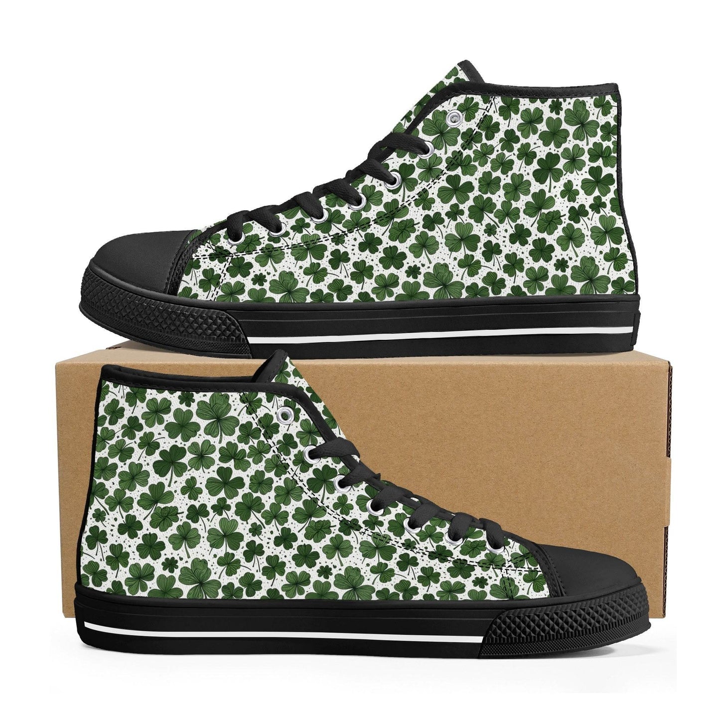 Clovers Men's High Top Canvas Shoes - DeRose Seasonal