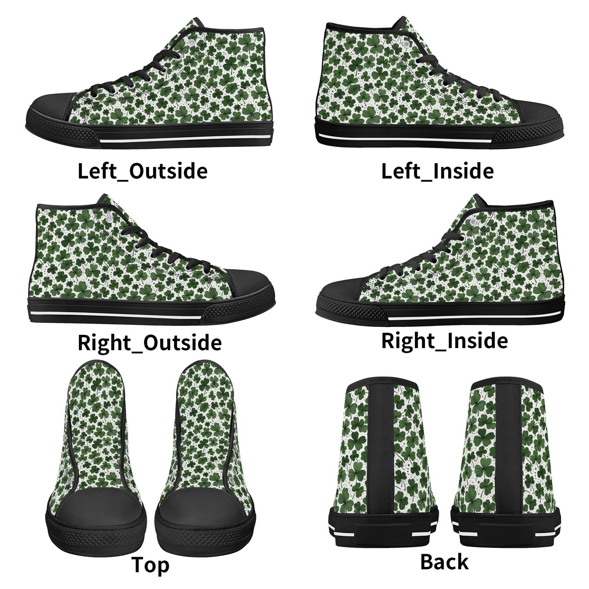 Clovers Men's High Top Canvas Shoes - DeRose Seasonal