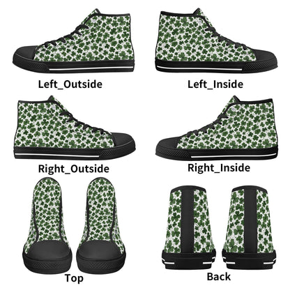 Clovers Men's High Top Canvas Shoes - DeRose Seasonal