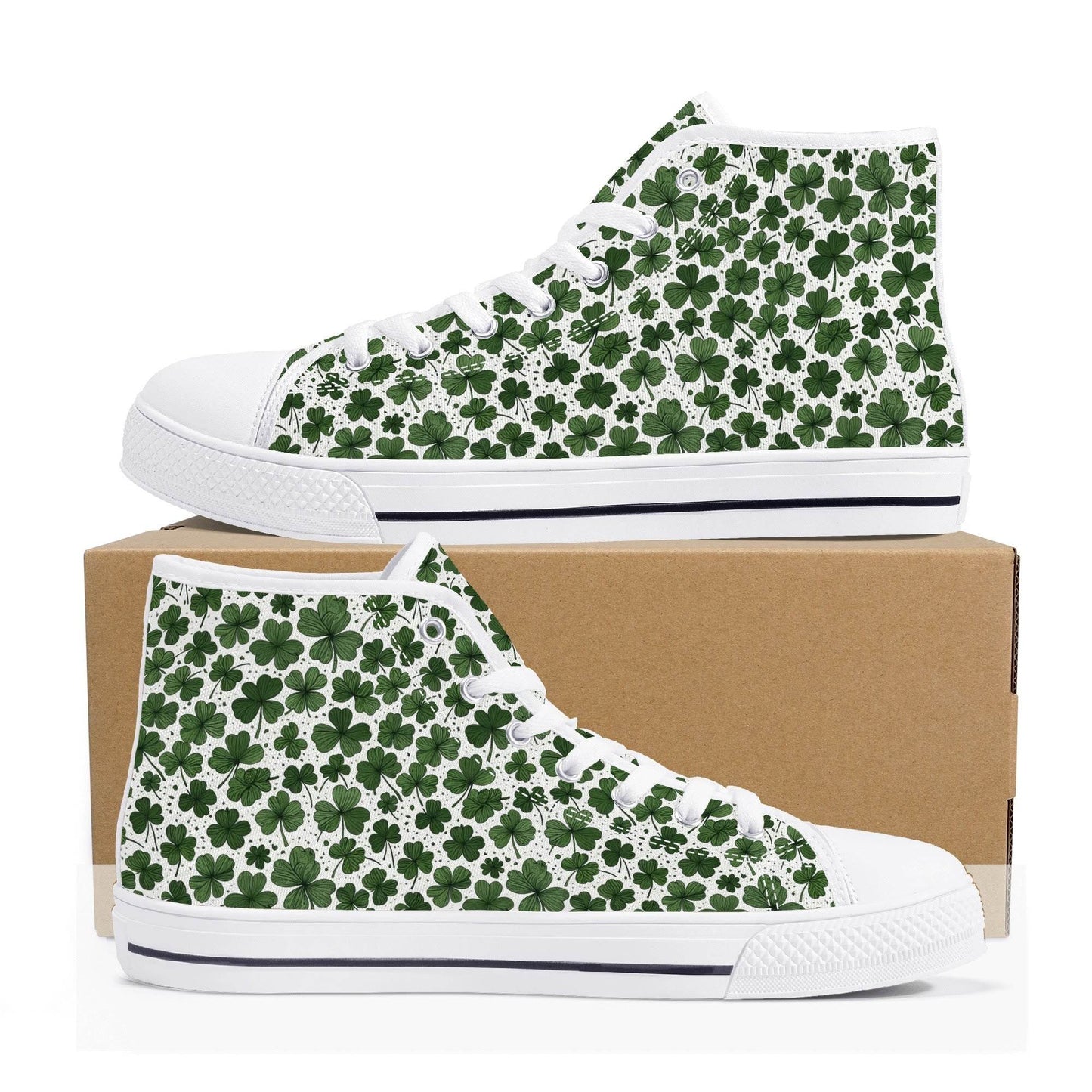 Clovers Men's High Top Canvas Shoes - DeRose Seasonal
