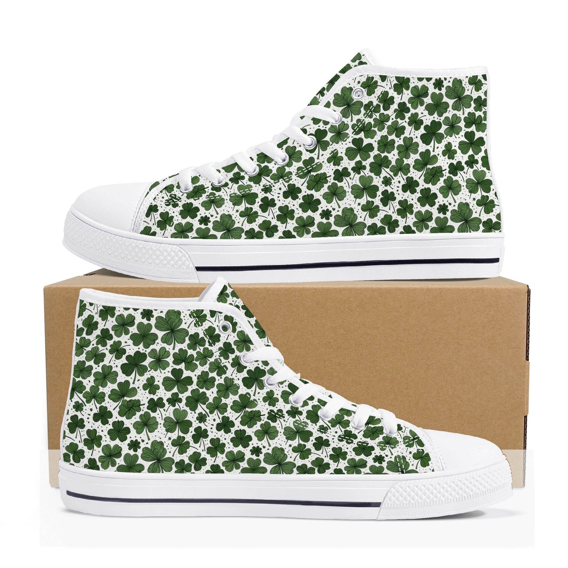 Clovers Men's High Top Canvas Shoes - DeRose Seasonal