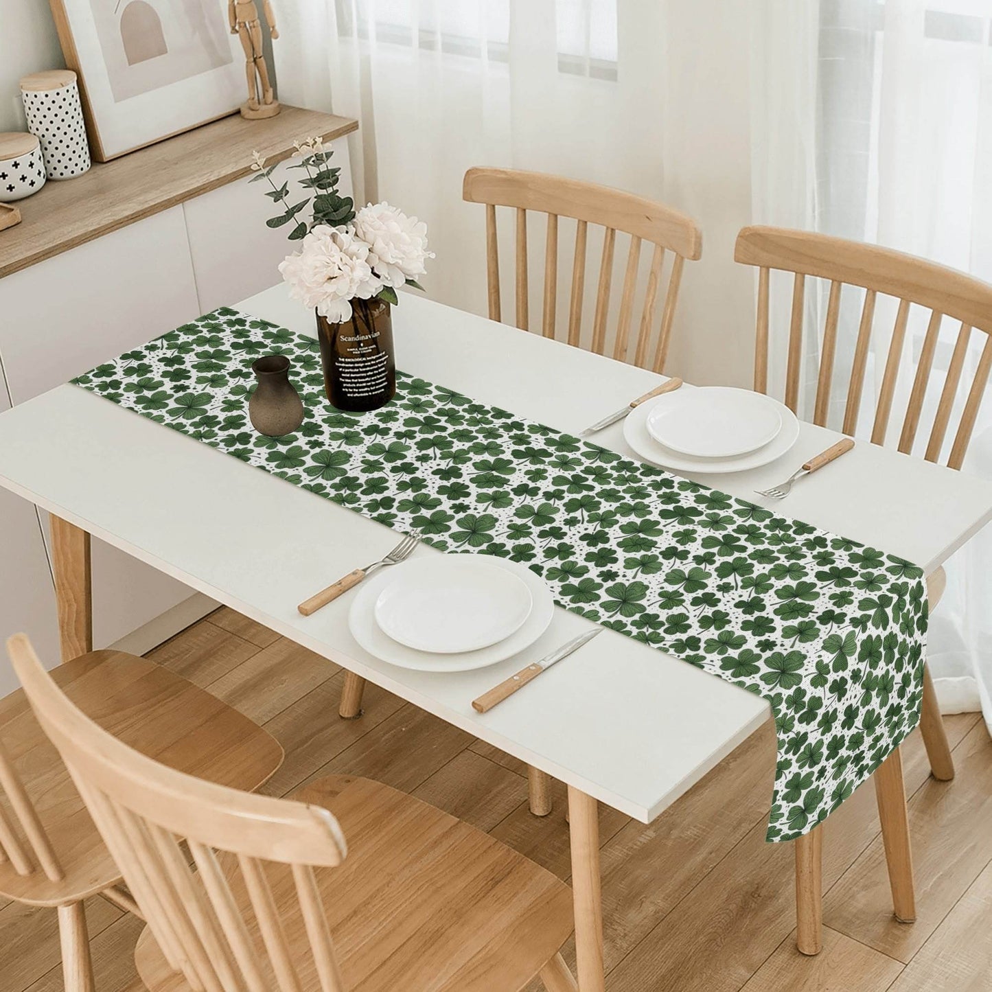 Clovers Polyester Table Runner - DeRose Seasonal