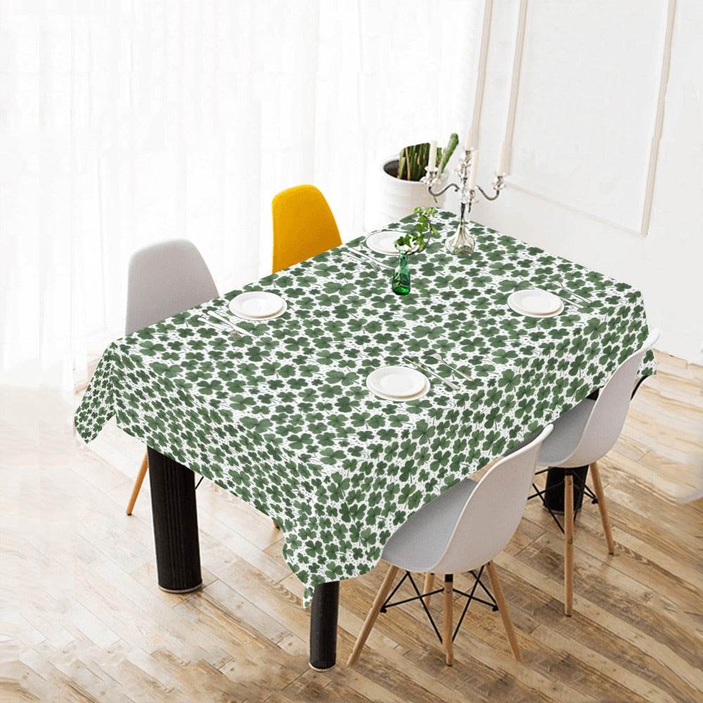 Clovers Polyester Tablecloth Polyester Tablecloth 70"x 52" DeRose Seasonal
