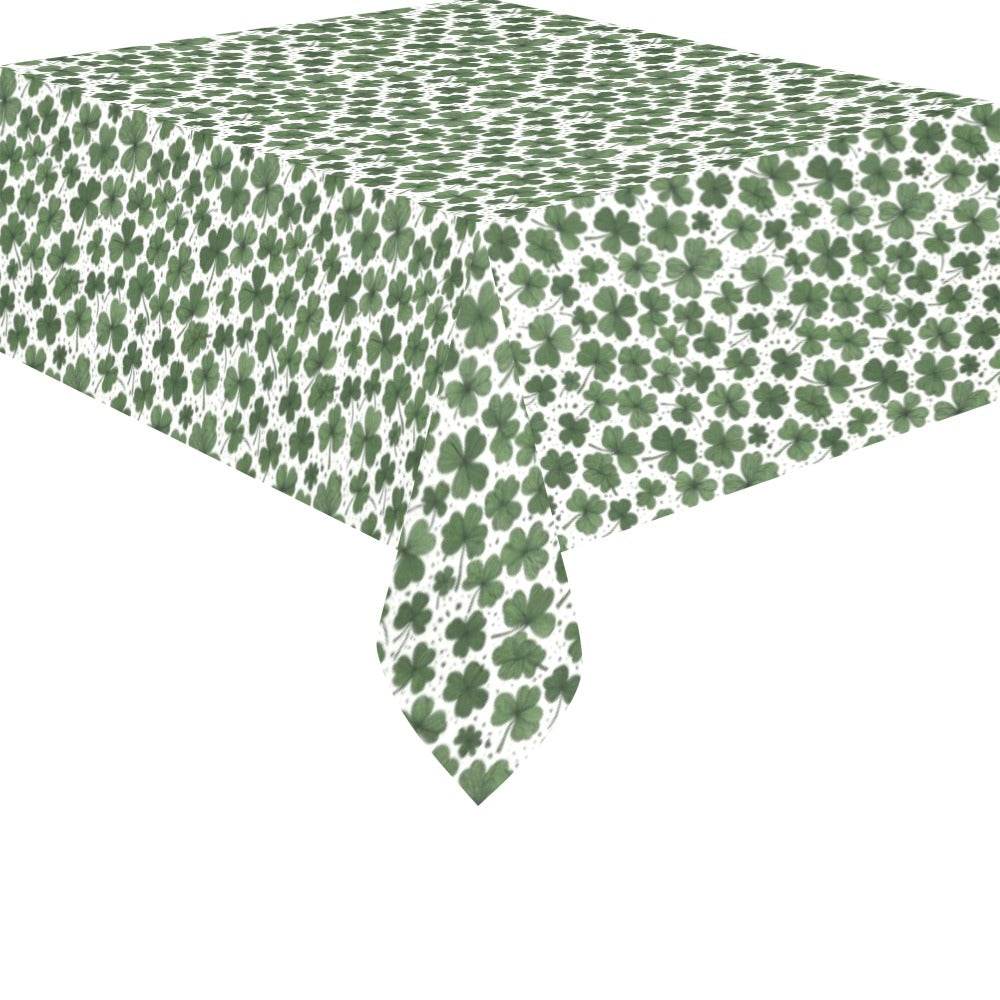 Clovers Polyester Tablecloth Polyester Tablecloth 70"x 52" DeRose Seasonal