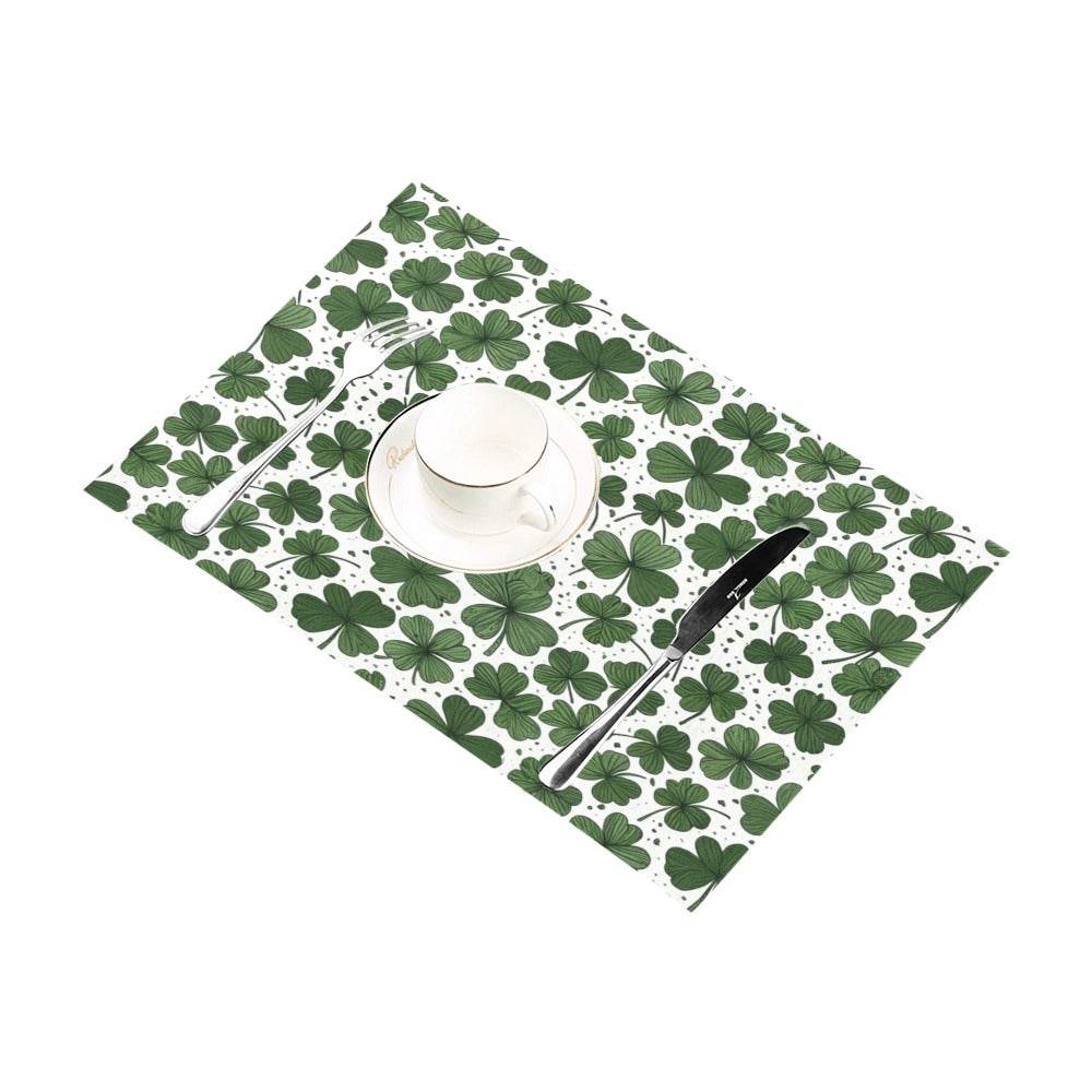 Clovers Table Placemat (set of 6) Placemats 12" x 18" (Set of 6) DeRose Seasonal