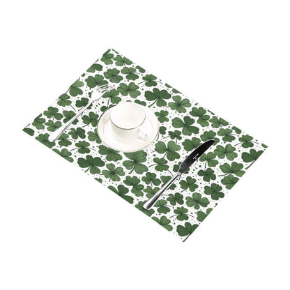 Clovers Table Placemat (set of 6) Placemats 12" x 18" (Set of 6) DeRose Seasonal