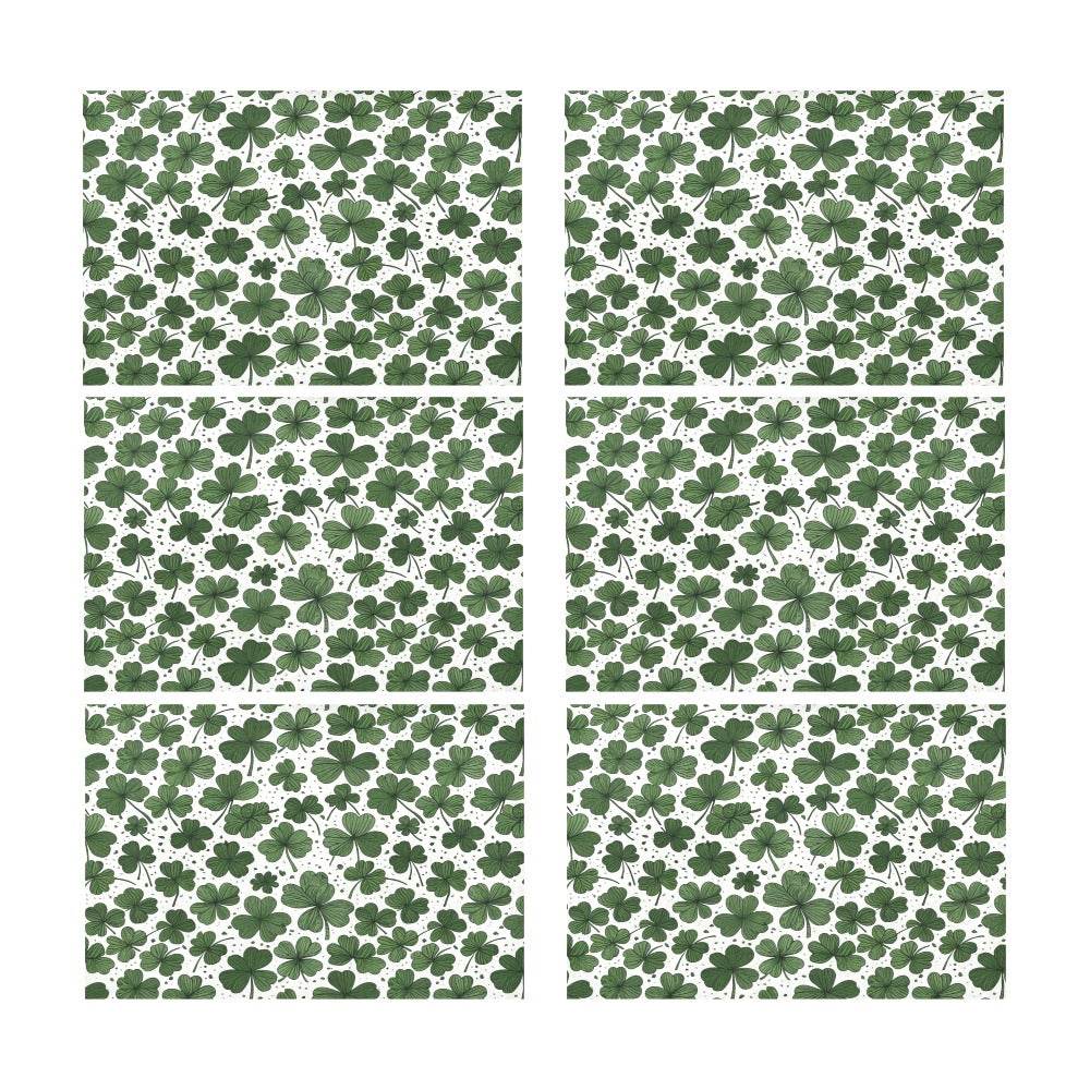Clovers Table Placemat (set of 6) Placemats 12" x 18" (Set of 6) DeRose Seasonal