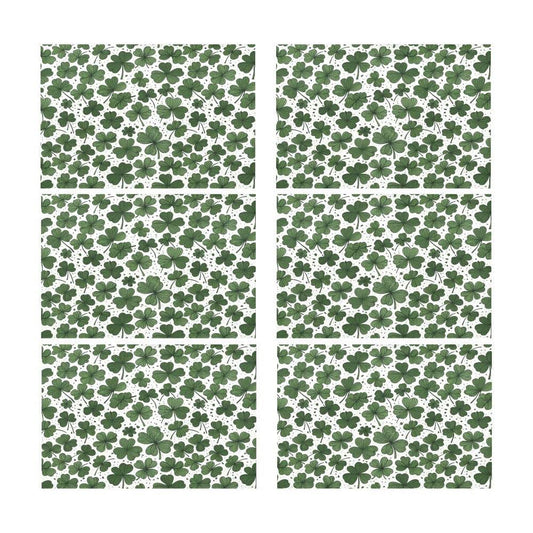 Clovers Table Placemat (set of 6) Placemats 12" x 18" (Set of 6) DeRose Seasonal