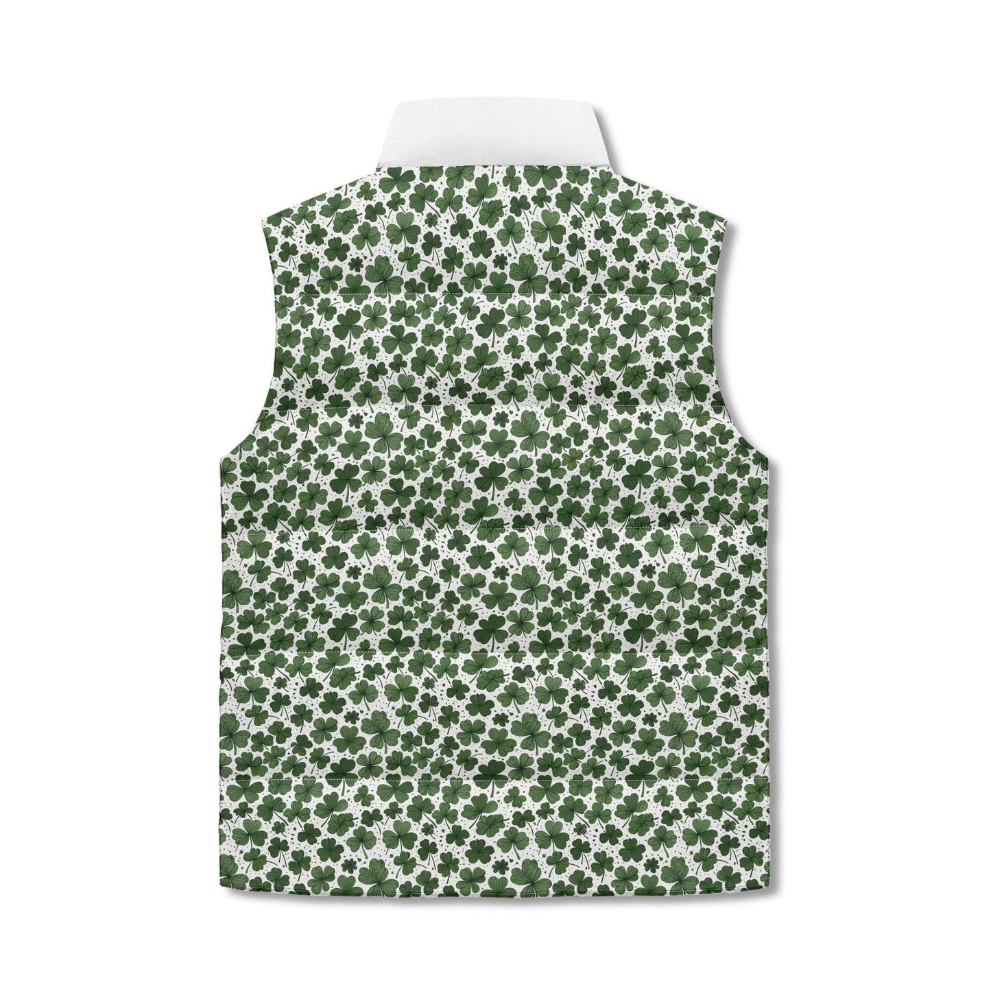 Clovers Unisex Lightweight Stand Collar Zip Up Puffer Vest - DeRose Seasonal