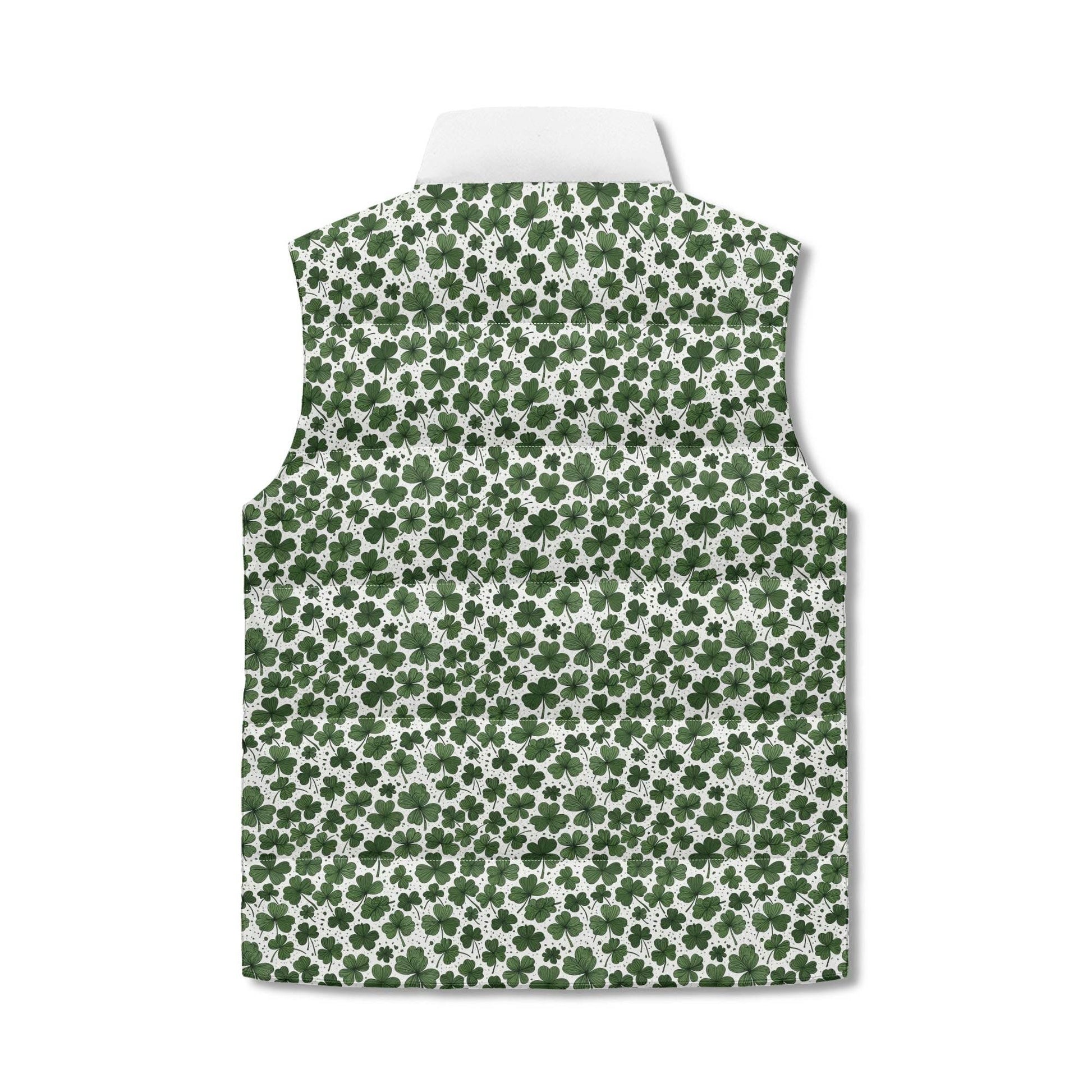 Clovers Unisex Lightweight Stand Collar Zip Up Puffer Vest - DeRose Seasonal