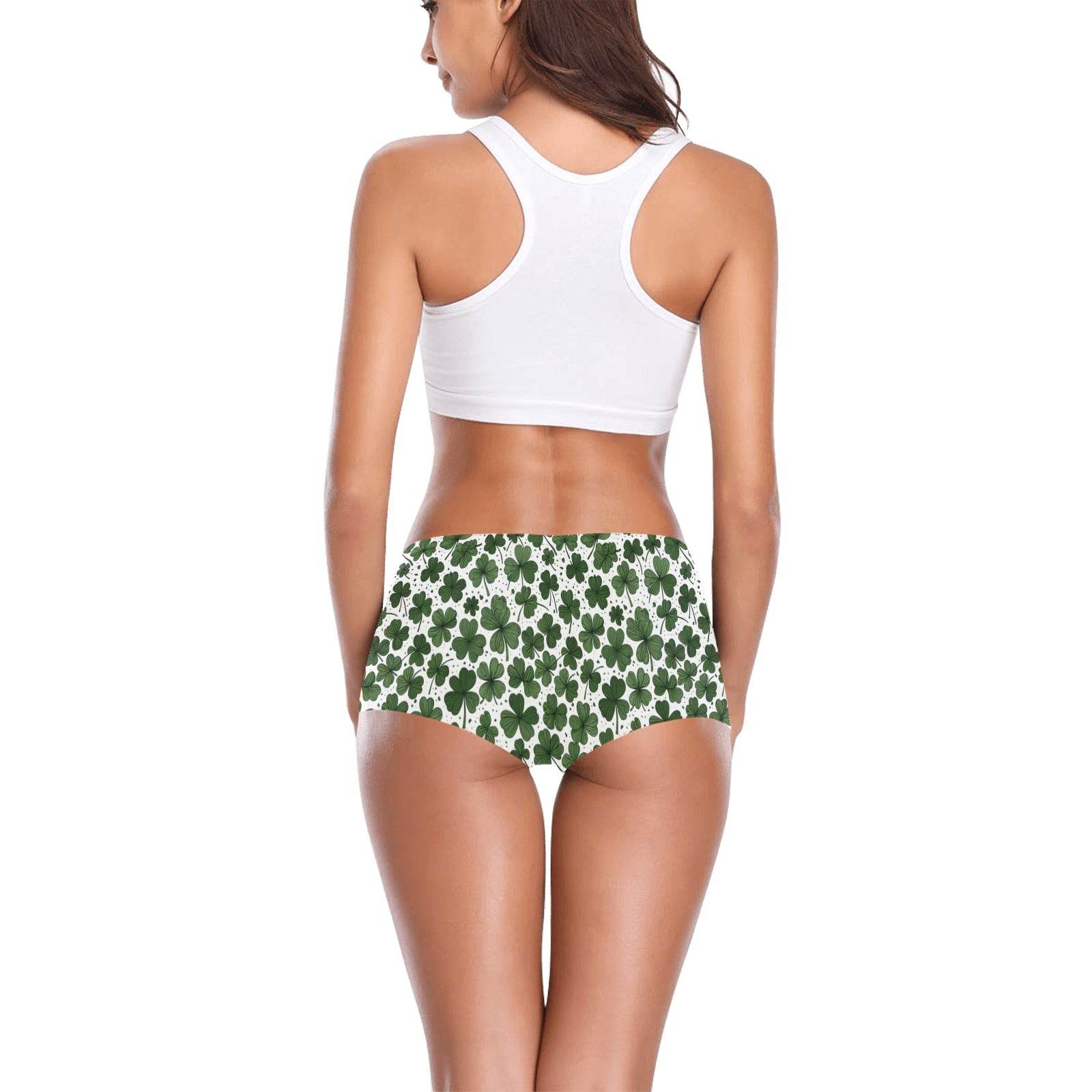 Clovers Women's Underwear Briefs Women's Boyshort Panties (Model L31) - DeRose Seasonal