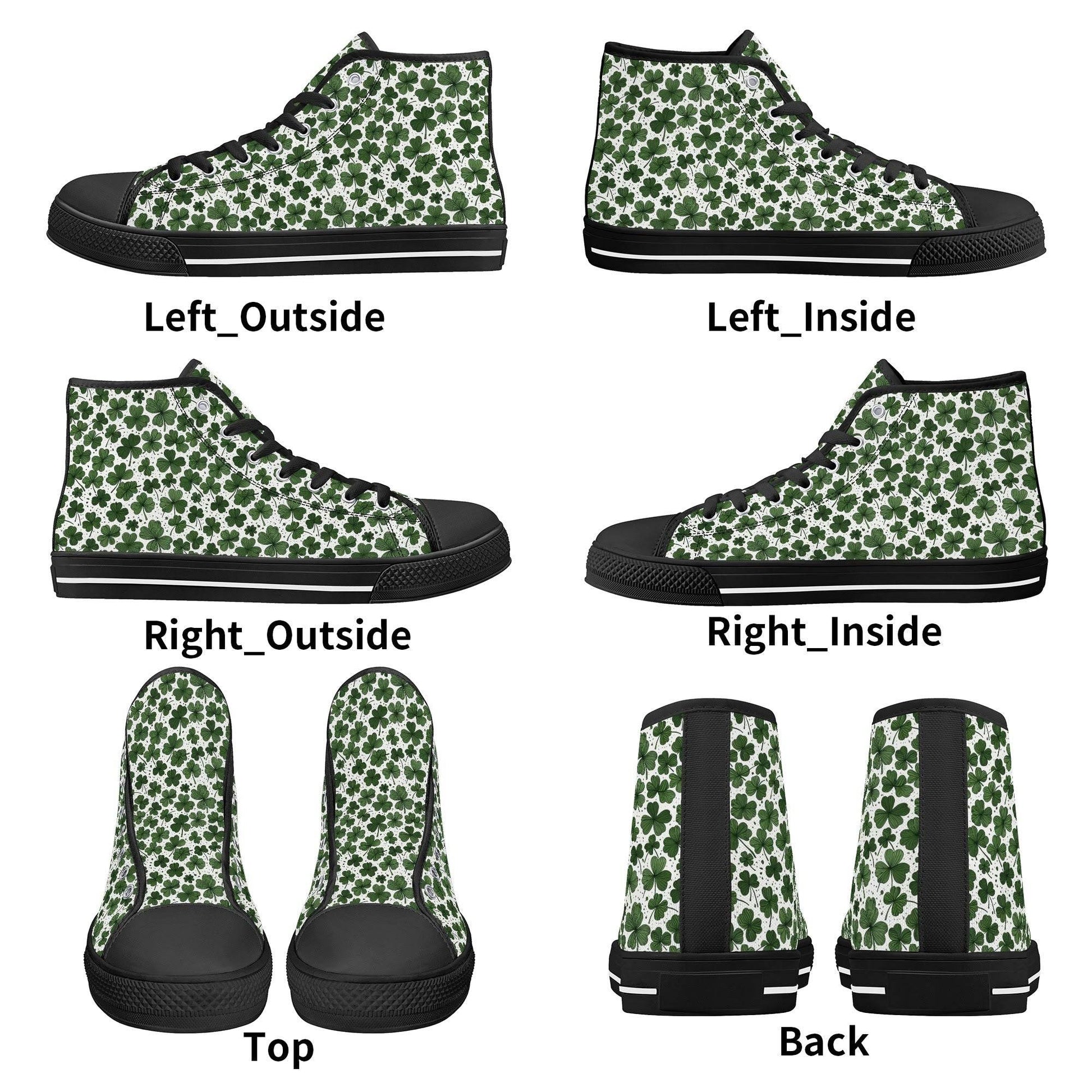 Clovers Women's High Top Canvas Shoes - DeRose Seasonal