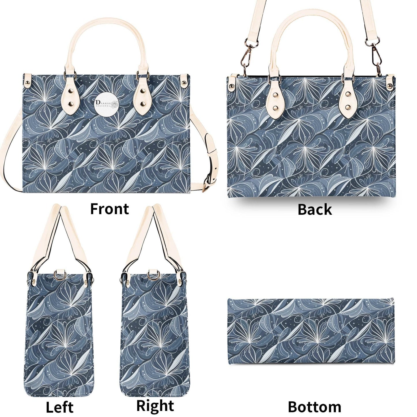 Cold Wind Luxury Women Leather Handbag (3 sizes) - DeRose Seasonal