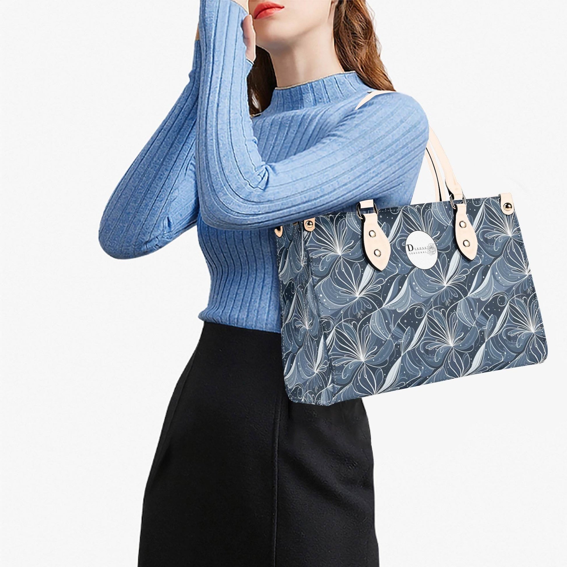 Cold Wind Luxury Women Leather Handbag (3 sizes) - DeRose Seasonal