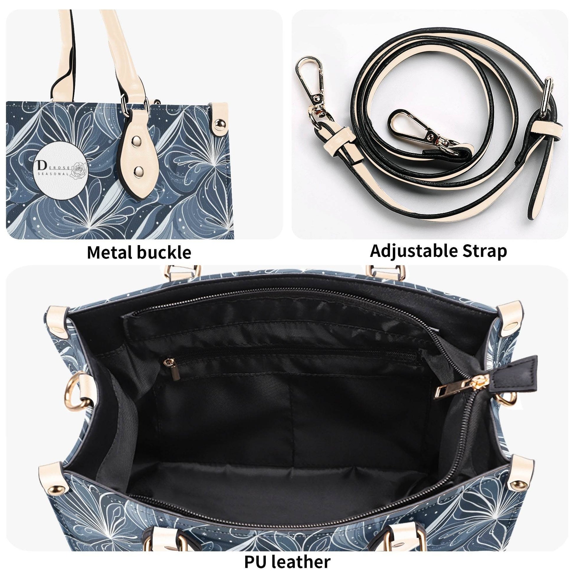Cold Wind Luxury Women Leather Handbag (3 sizes) - DeRose Seasonal