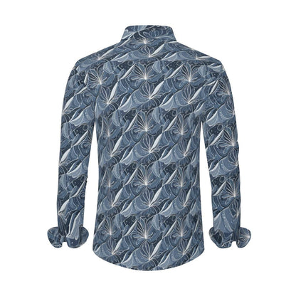 Cold Wind Men's Classic Long-Sleeved Button up Polyester Dress Shirt - DeRose Seasonal