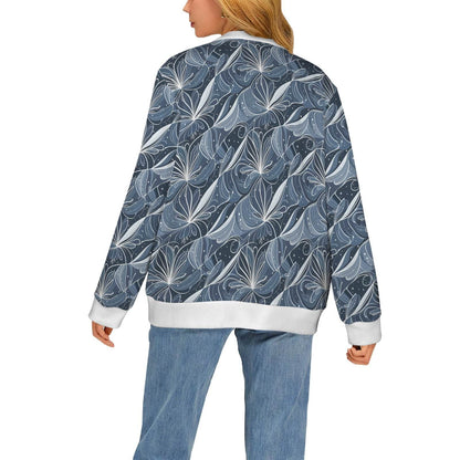 Cold Wind Women's Cardigan Button Sweater Custom Women's Cardigan (Model H73) - DeRose Seasonal