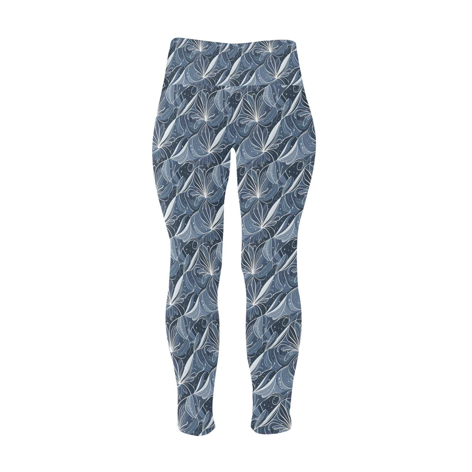 Cold Wind Women's Plus Size High Waited Leggings Women's High Waist Leggings(Plus Size)(ModelL45) - DeRose Seasonal