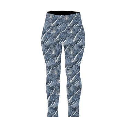 Cold Wind Women's Plus Size High Waited Leggings Women's High Waist Leggings(Plus Size)(ModelL45) - DeRose Seasonal
