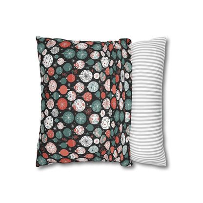 Colorful Ornaments Spun Polyester Square Pillowcase - DeRose Seasonal