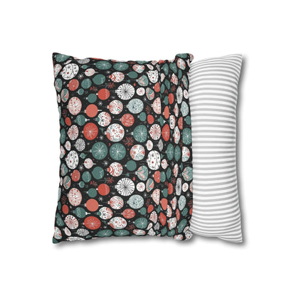 Colorful Ornaments Spun Polyester Square Pillowcase - DeRose Seasonal