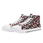 Colorful Hearts Men's High Top Canvas Shoes - DeRose Seasonal