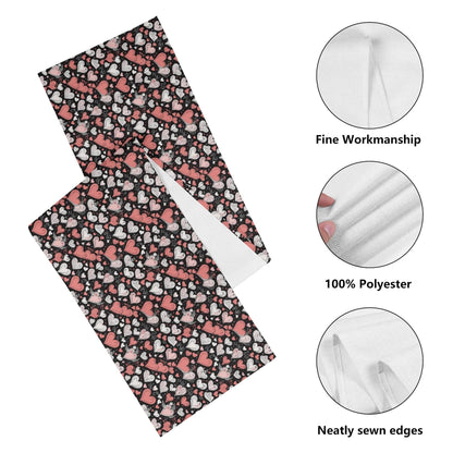 Colorful Hearts Polyester Table Runner - DeRose Seasonal