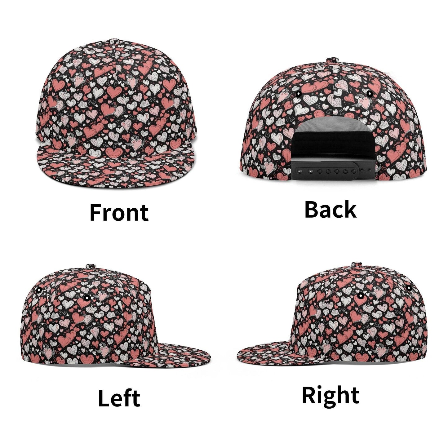 Colorful Hearts Unisex Classic Snapbacks - DeRose Seasonal