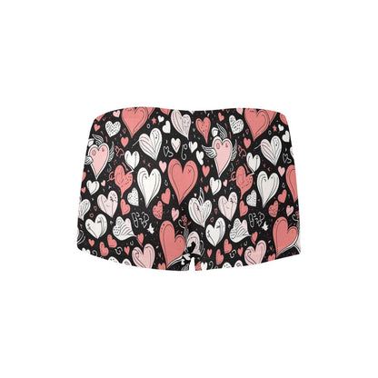 Colorful Hearts Women's Underwear Briefs Women's Boyshort Panties (Model L31) - DeRose Seasonal