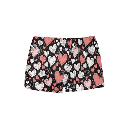 Colorful Hearts Women's Underwear Briefs Women's Boyshort Panties (Model L31) - DeRose Seasonal