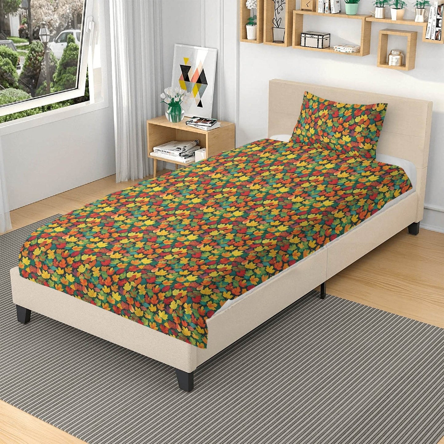 Colorful Leaves 3 Pcs Beddings - DeRose Seasonal