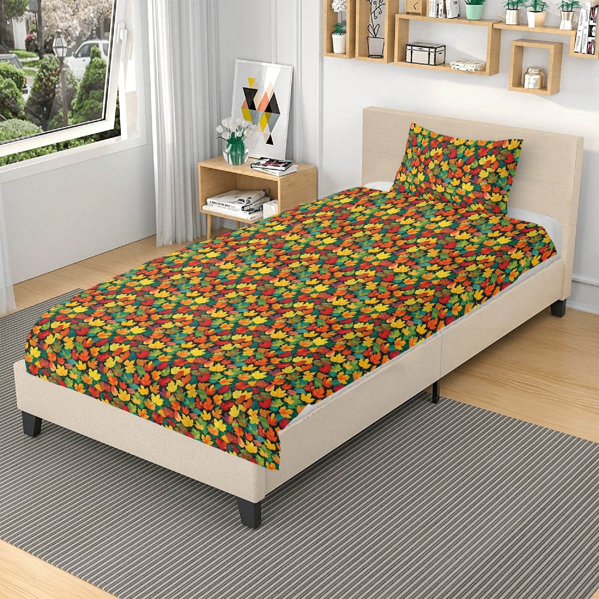 Colorful Leaves 3 Pcs Beddings - DeRose Seasonal
