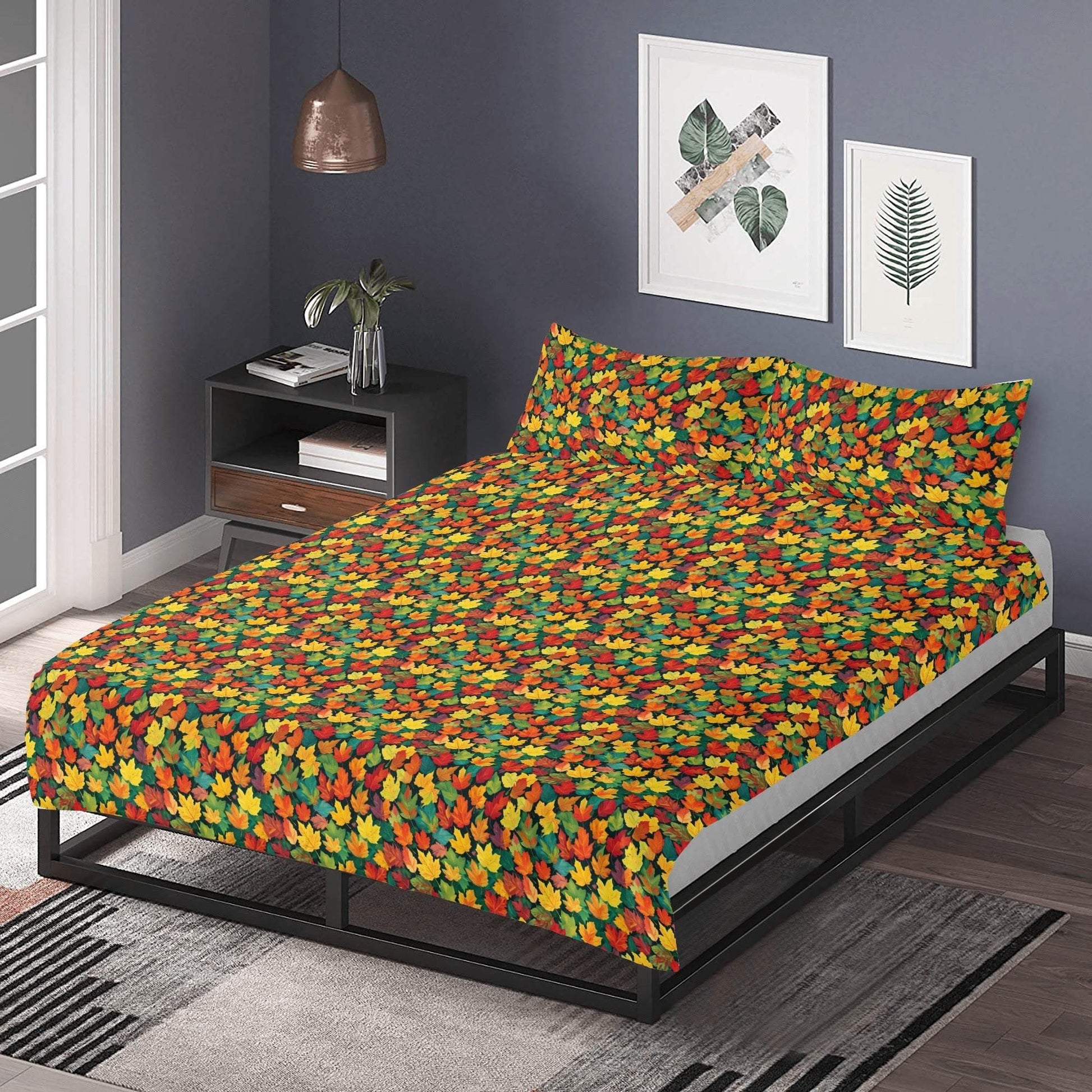 Colorful Leaves 3 Pcs Beddings - DeRose Seasonal