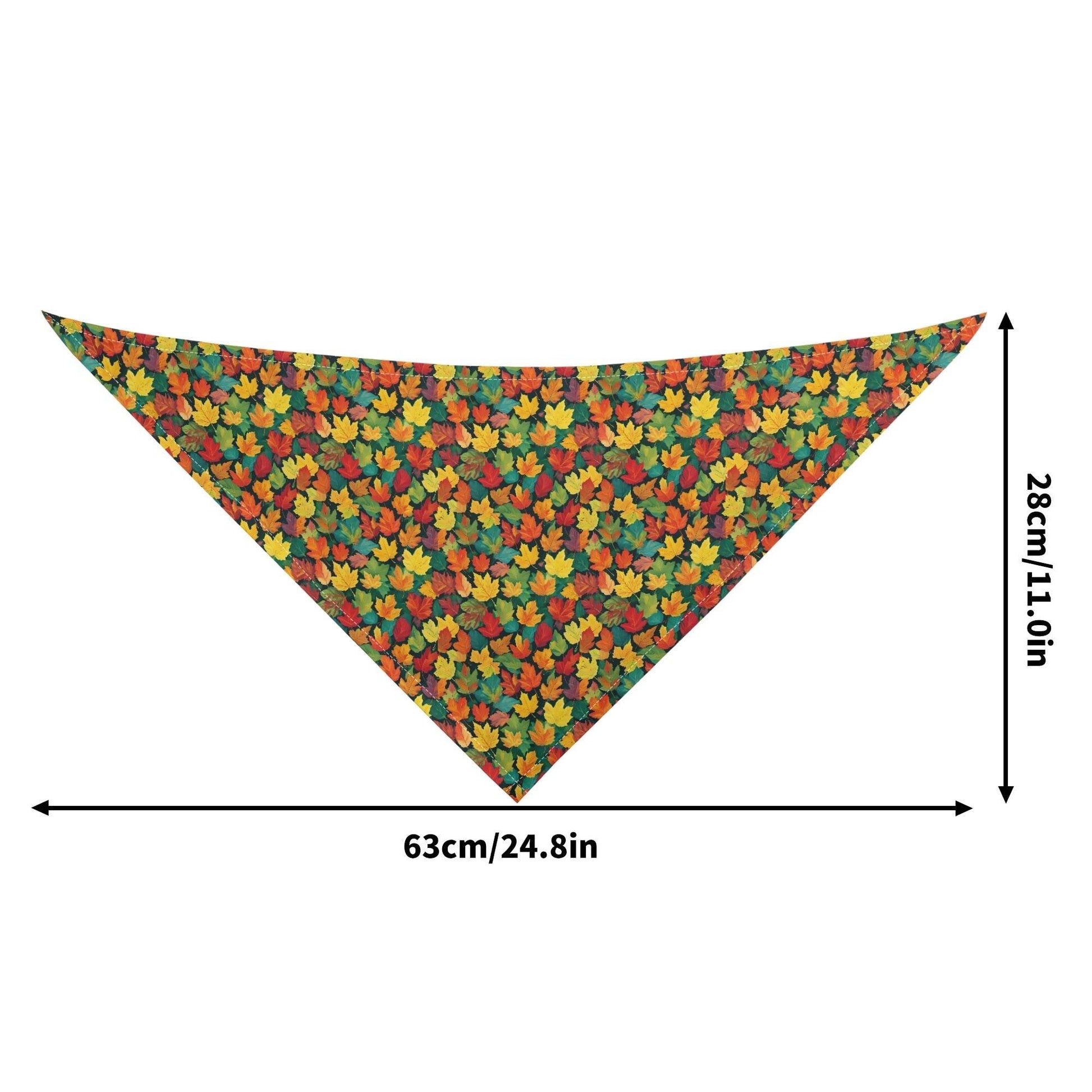Colorful Leaves Animal Scarf Pet Adjustable Bandanas for Dogs Cats - DeRose Seasonal