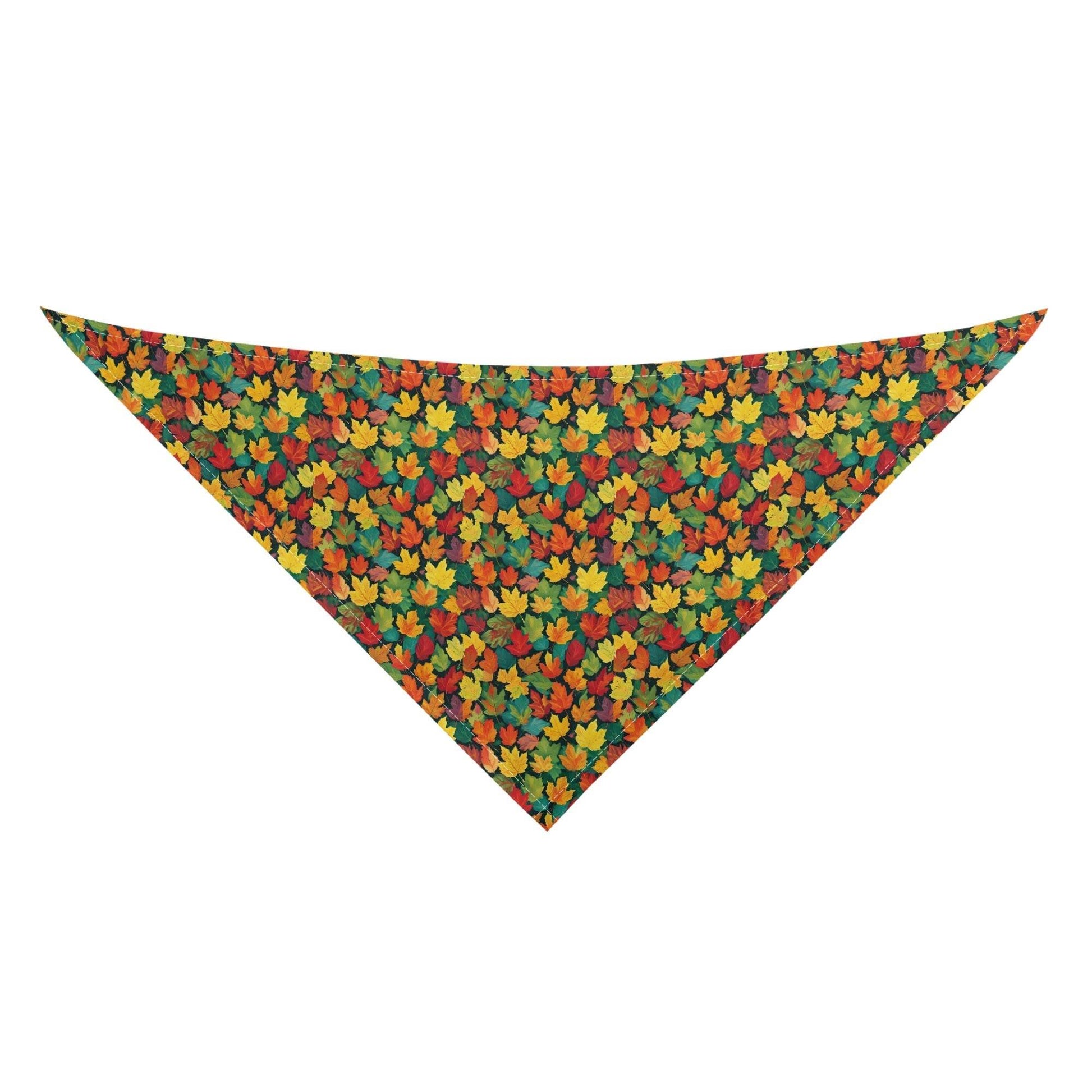 Colorful Leaves Animal Scarf Pet Adjustable Bandanas for Dogs Cats - DeRose Seasonal